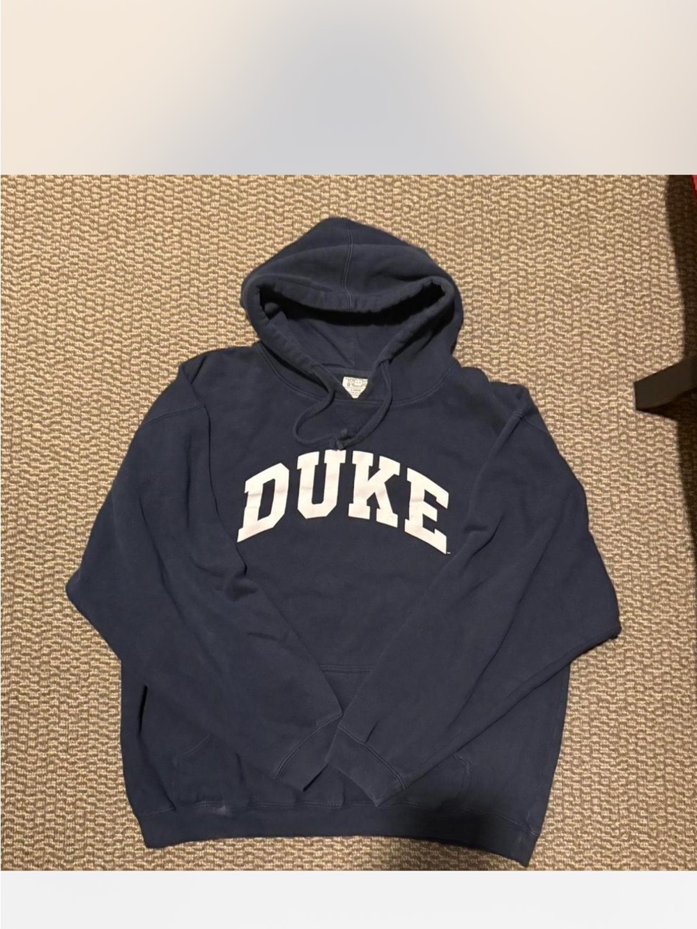 Source Unknown Navy Hoodie with White DUKE Logo